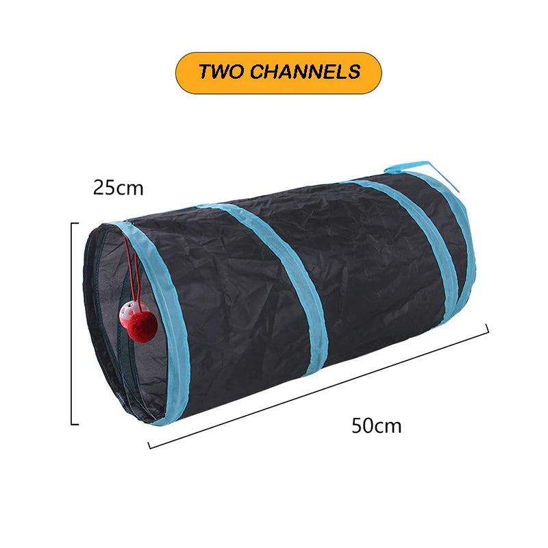 Collapsible Cat Tunnel | Fun Hideaway for Cats & Kittens