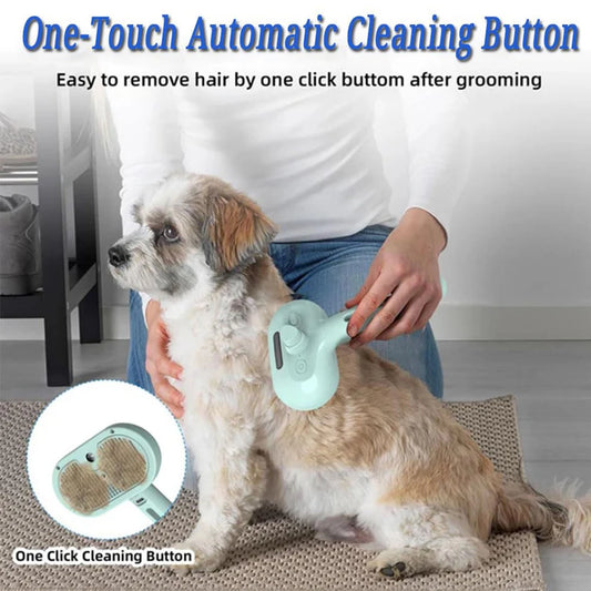 Steam Grooming Brush for Pets | Deep Clean & Detangle