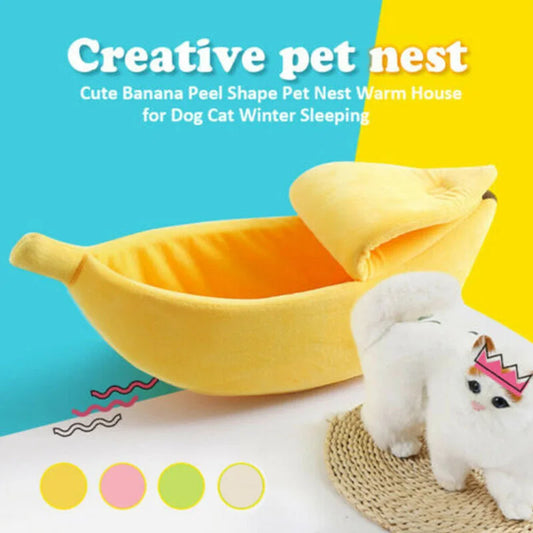 Cozy Banana Cat Bed | Soft & Fun Sleeping Spot for Cats